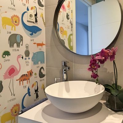 Empapelar sobre azulejos en cocina o baño