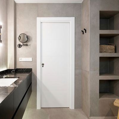 Estanterías de pladur en el baño