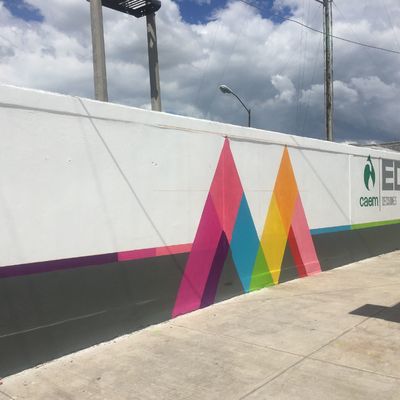 Muro enlucido con yeso
