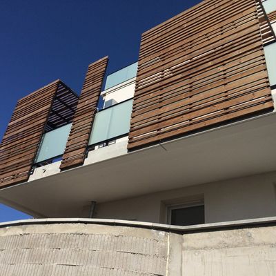 Barandillas de cristal y madera