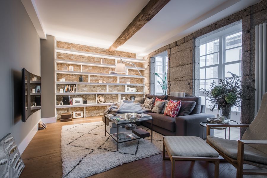 Mueble salón con yeso
