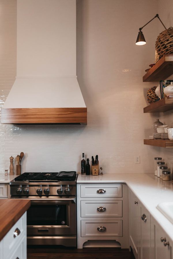 Salida de humos en una cocina