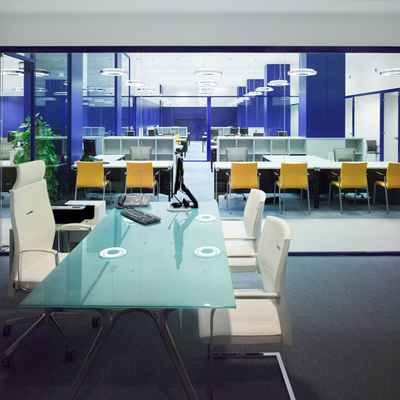 El color azul en oficinas