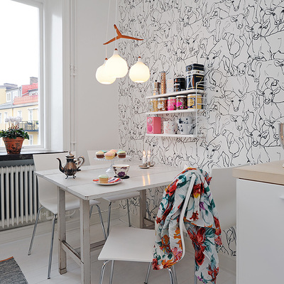 Poner papel pintado en cocina