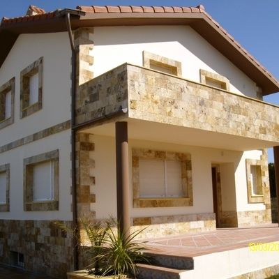 Rehabilitacion de fachada en marmol travertino