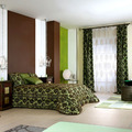 Ambiente visillo y caidas decorativas.