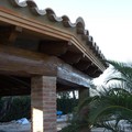 Construcción cubierta circular adosada a vivienda