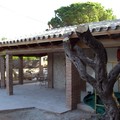Construcción cubierta circular adosada a vivienda