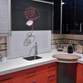 Enrollable screen con serigrafia
