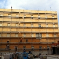 Fachada trasera y Pista basquet 