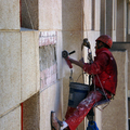 reparación de paño de piedra proyectada en hotel monika holidays