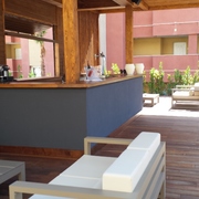 JARDINES HOTEL LA CIGÜEÑA, LA ANTILLA (HUELVA). KIOSKO BAR.