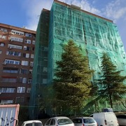 Revestimiento de fachada edificio sistema SATE en Madrid