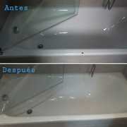 Reparación y esmaltado de desconchon en bañera blanca