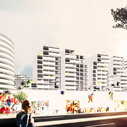Complejo residencial y centro comercial
