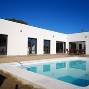 Casa con cristalera de triple cristal
