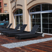 JARDINES HOTEL LA CIGÜEÑA, LA ANTILLA (HUELVA). TARIMA IPE EN TERRAZA.