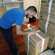 Embalando y organizando cajas