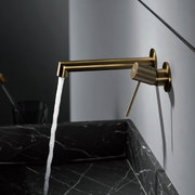 Grifo empotrado de lavabo oro cepillado
