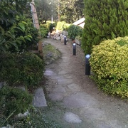 Instalación de balizas led en jardín