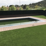 Tarima tecnológica , cesped artificial, revestimiento muro y muro vegetal