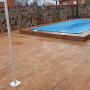 Reforma de patio con hormigon impreso