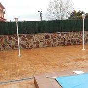 Reforma de patio con hormigon impreso