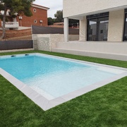 Piscina con gresite Agualuxe Ibiza 4 x 4 cm de Hisbalit.