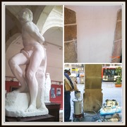 Limpieza de monumento.