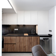 Cocina moderna de líneas rectas