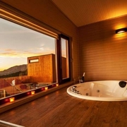 Jacuzzi en cabaña