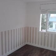Pintura habitacion y papel pintado