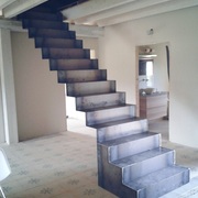 Escalera de acero corten