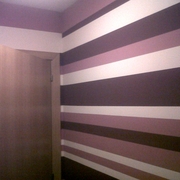 Pintura dormitorio a rayas horizontales