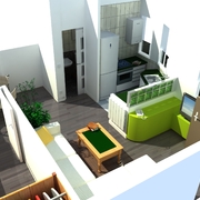 Distribución de apartamento de estilo abierto