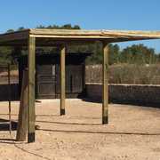 Pérgola rústica.