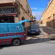 Desatasco en colector municipal