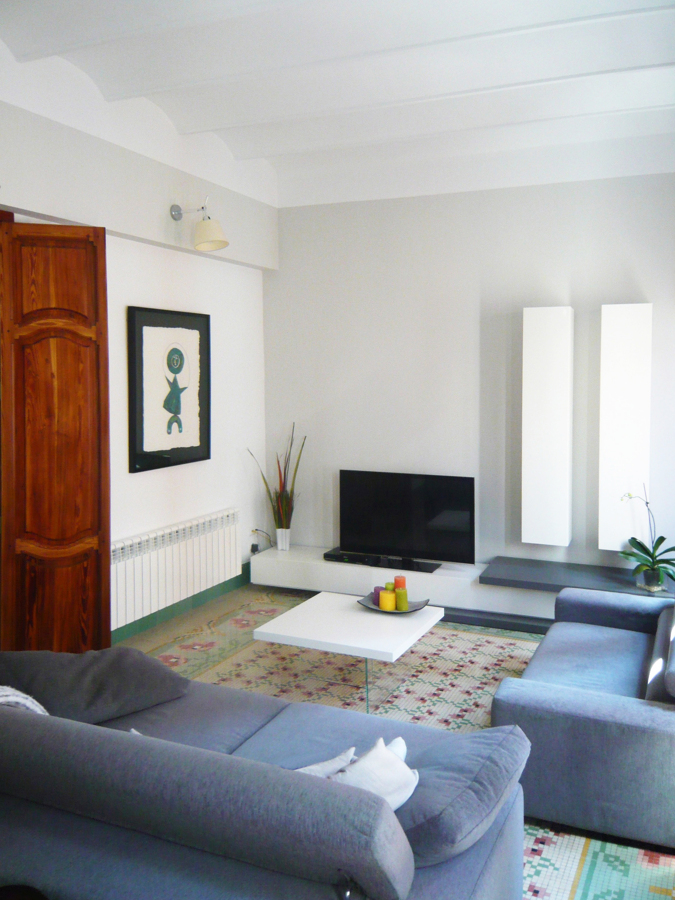 Salón en vivienda rehabilitada de 1930