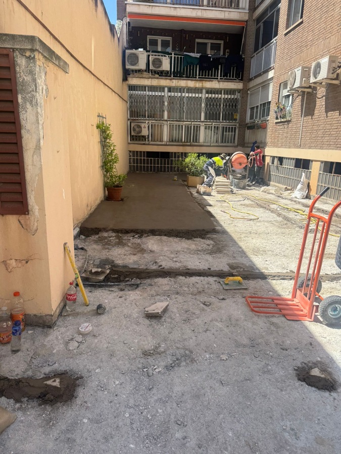 Formación de solera y pendientes
