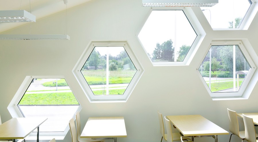 Ventanas exagonales