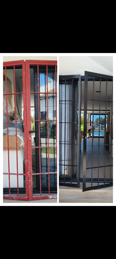 Reja con pintura esmalte sintético negro (Pyma)