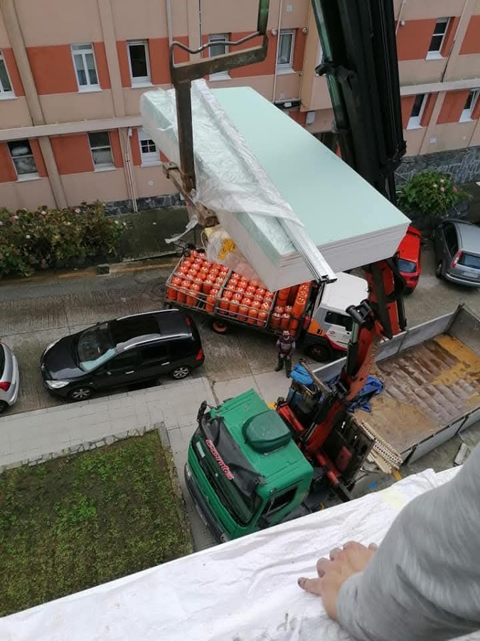 Subida de material