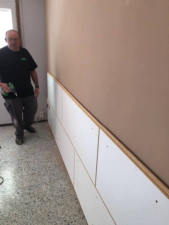 Aislamiento con trasdosado de placas fibra madera PAVAROOM 30 mm