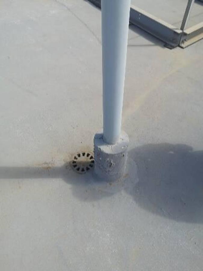 Saneamiento y pintura cubierta