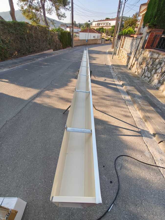 Instalación de canalón