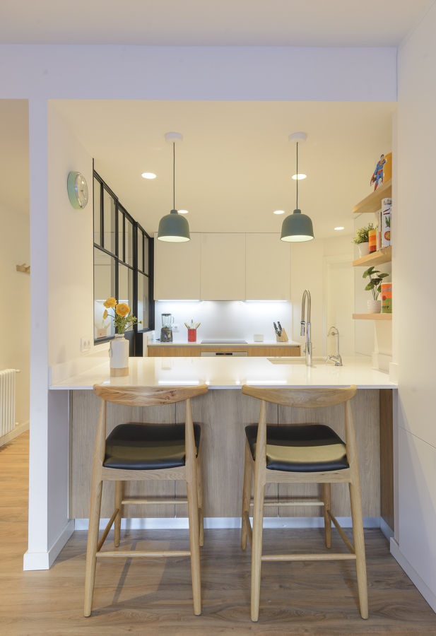 Cocina abierta moderna