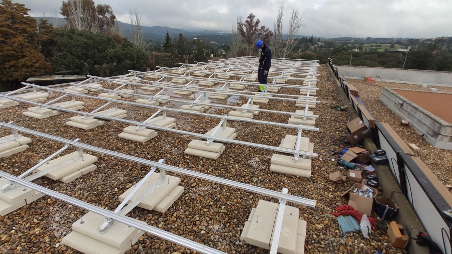 soportes instalacion lastrada 15 kw