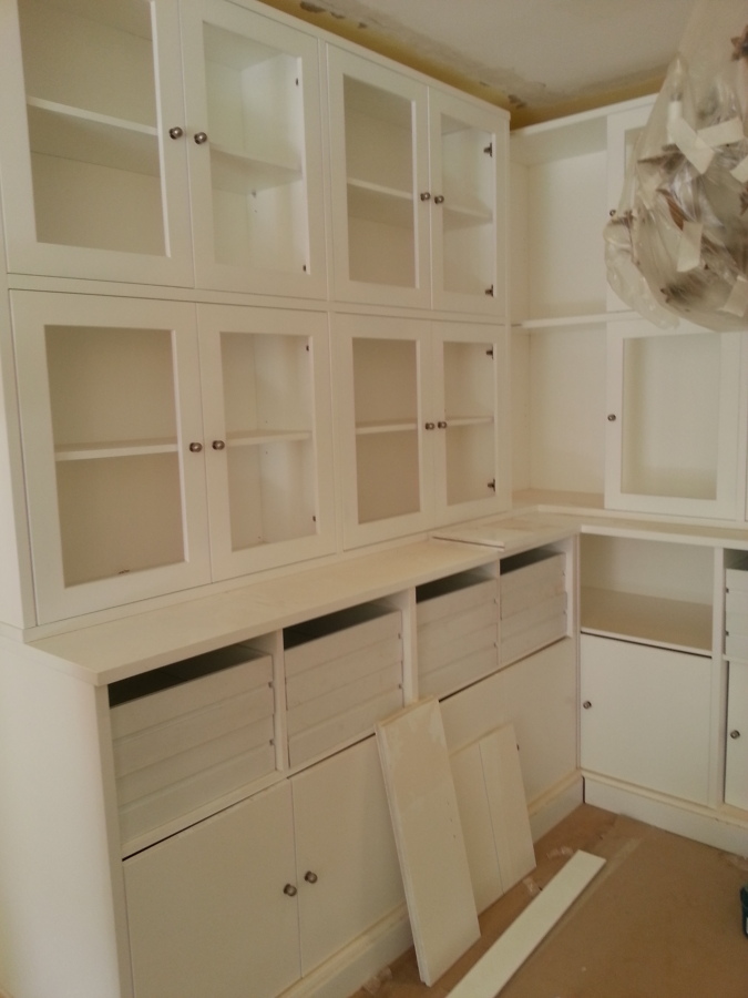 Mueble salon con vitrina