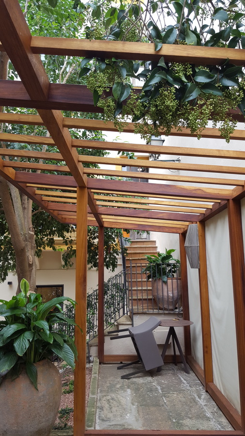 Pergola de iroko