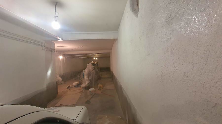 Aplicacicón de pinturas en garaje